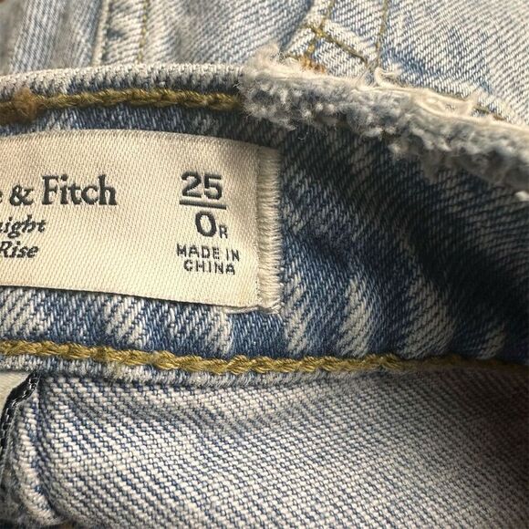 Abercrombie & Fitch Women's Curve Love 90s Straight Ultra High Rise Jeans Size 0 - Picture 5 of 10
